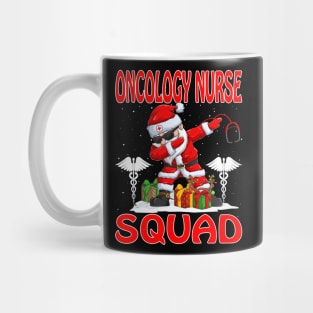 Christmas Oncology Nurse Squad Reindeer Pajama Dabing Santa Mug